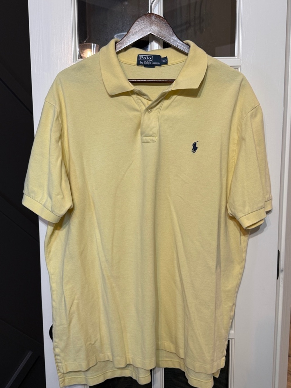 POLO RALPH LAUREN Classic Butter Yellow 100% Cotton Short-Sleeve Polo Size XXL